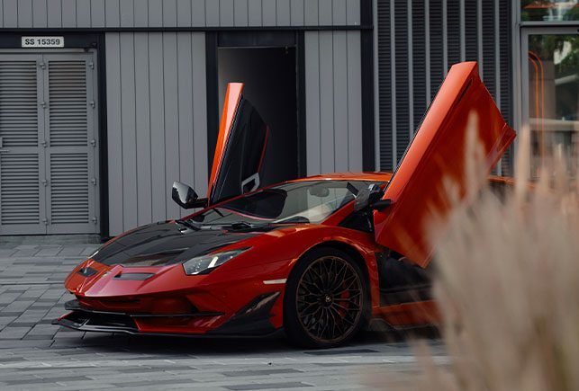 Lamborghini Aventador SVJ V12 Supercar with Scissor Doors